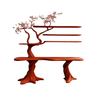 Arvion Live Edge Solid Wood Console Table with Shelves Mahogany - Timberustic Console Table with Shelves