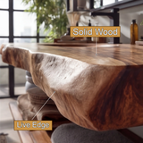 Arvion Live Edge Solid Wood Floating Bathroom Vanity with Integrated Sink SPA951365 - Timberustic Floating Bathroom Vanity with Integrated Sink