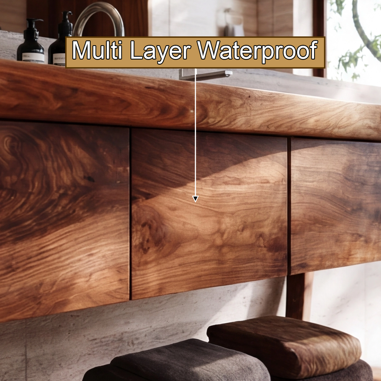 Arvion Sculpted Solid Wood Freestanding Bathroom Vanity with Drawers - Timberustic Freestanding Bathroom Vanity with Drawers