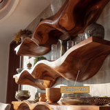 Arvion Sculpted Solid Wood Floating Shelf SPA963205 - Timberustic Floating Shelf