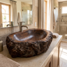 Ashenridge Handcrafted Solid Wood Ancient Bark Vessel Sink