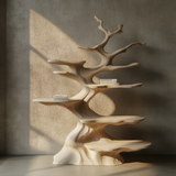 Ashenvale Handcrafted Solid Wood Tree Bookshelf