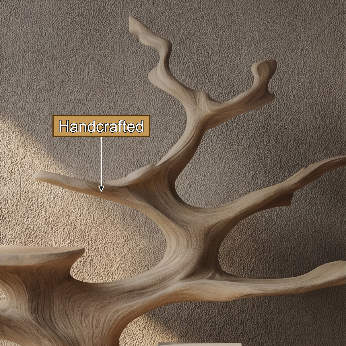 Ashenvale Handcrafted Solid Wood Tree Bookshelf