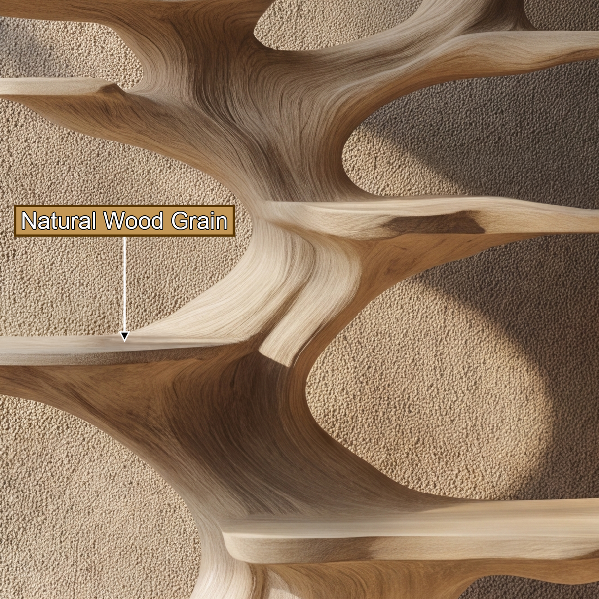Ashenvale Handcrafted Solid Wood Tree Bookshelf