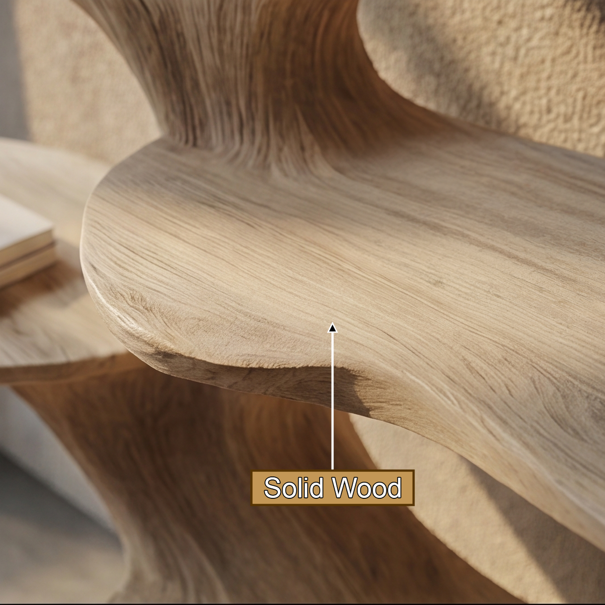 Ashenvale Handcrafted Solid Wood Tree Bookshelf