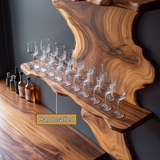 Ashenvale Live Edge Handcrafted Floating Wine Shelf SPA209955 - Timberustic Floating Wine Shelf