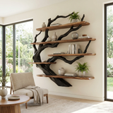 Ashgrove Handcrafted Solid Wood Floating Tree Bookshelf