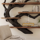 Ashgrove Handcrafted Solid Wood Floating Tree Bookshelf