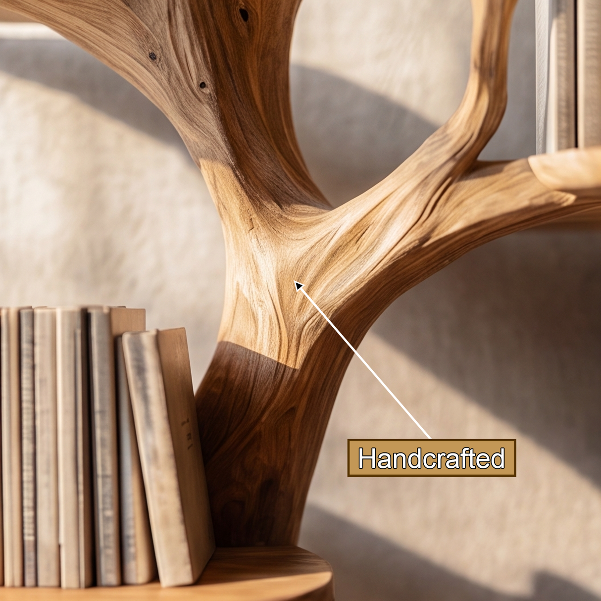 Ashgrove Handcrafted Solid Wood Tree Bookshelf - Timberustic Tree Bookshelf
