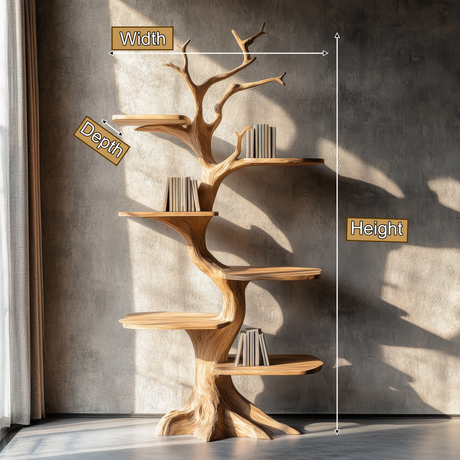 Ashgrove Handcrafted Solid Wood Tree Bookshelf - Timberustic Tree Bookshelf