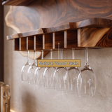 Ashgrove Live Edge Handcrafted Floating Wine Shelf SPA252672 - Timberustic Floating Wine Shelf