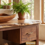 Ashgrove Live Edge Solid Wood Freestanding Bathroom Vanity with Drawers