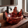 Ashmoor Handcrafted Solid Wood Natural Bark Vessel Sink Mahogany - Timberustic Vessel Sinks