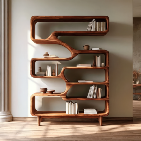 Asterion Handcrafted Solid Wood Bookshelf - Timberustic Bookshelf