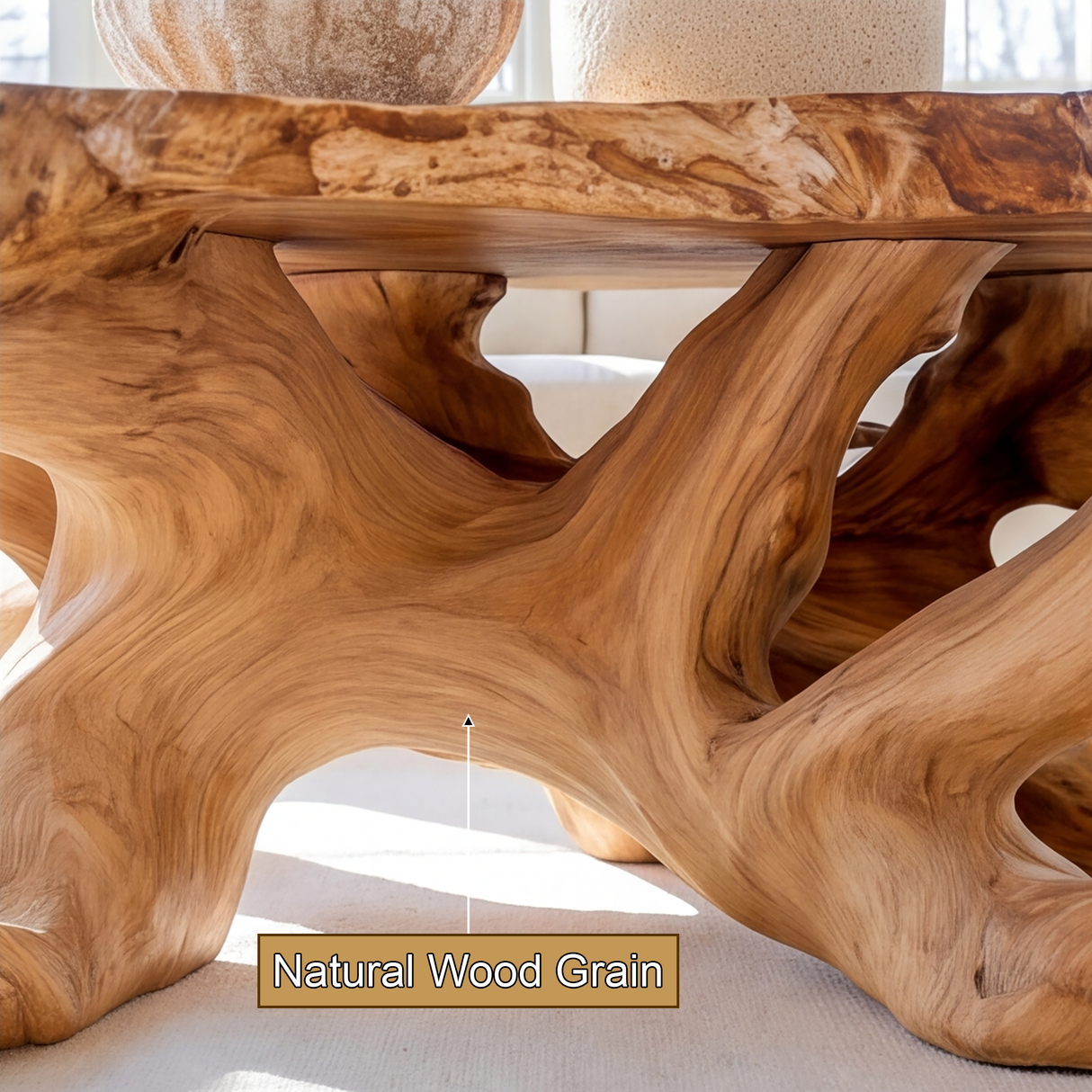 Asterion Sculpted Solid Wood Coffee Table SPA267541 - Timberustic Coffee Table