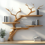 Asteroak Handcrafted Solid Wood Tree Bookshelf