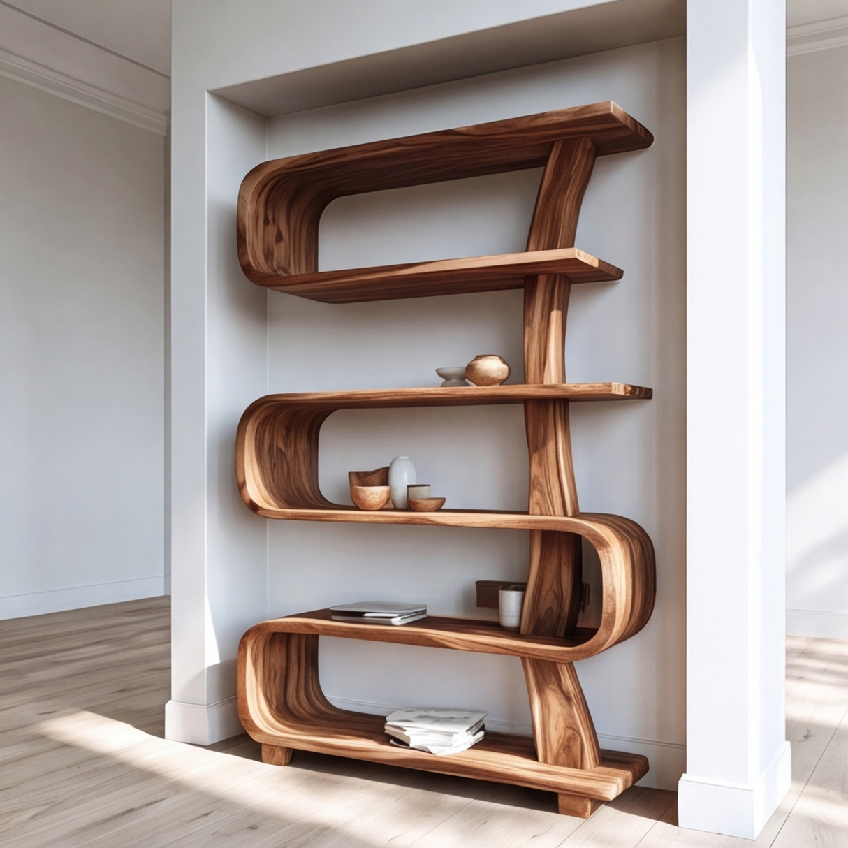 Asteron Handcrafted Solid Wood Bookshelf - Timberustic Bookshelf
