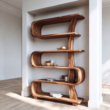 Asteron Handcrafted Solid Wood Bookshelf - Timberustic Bookshelf