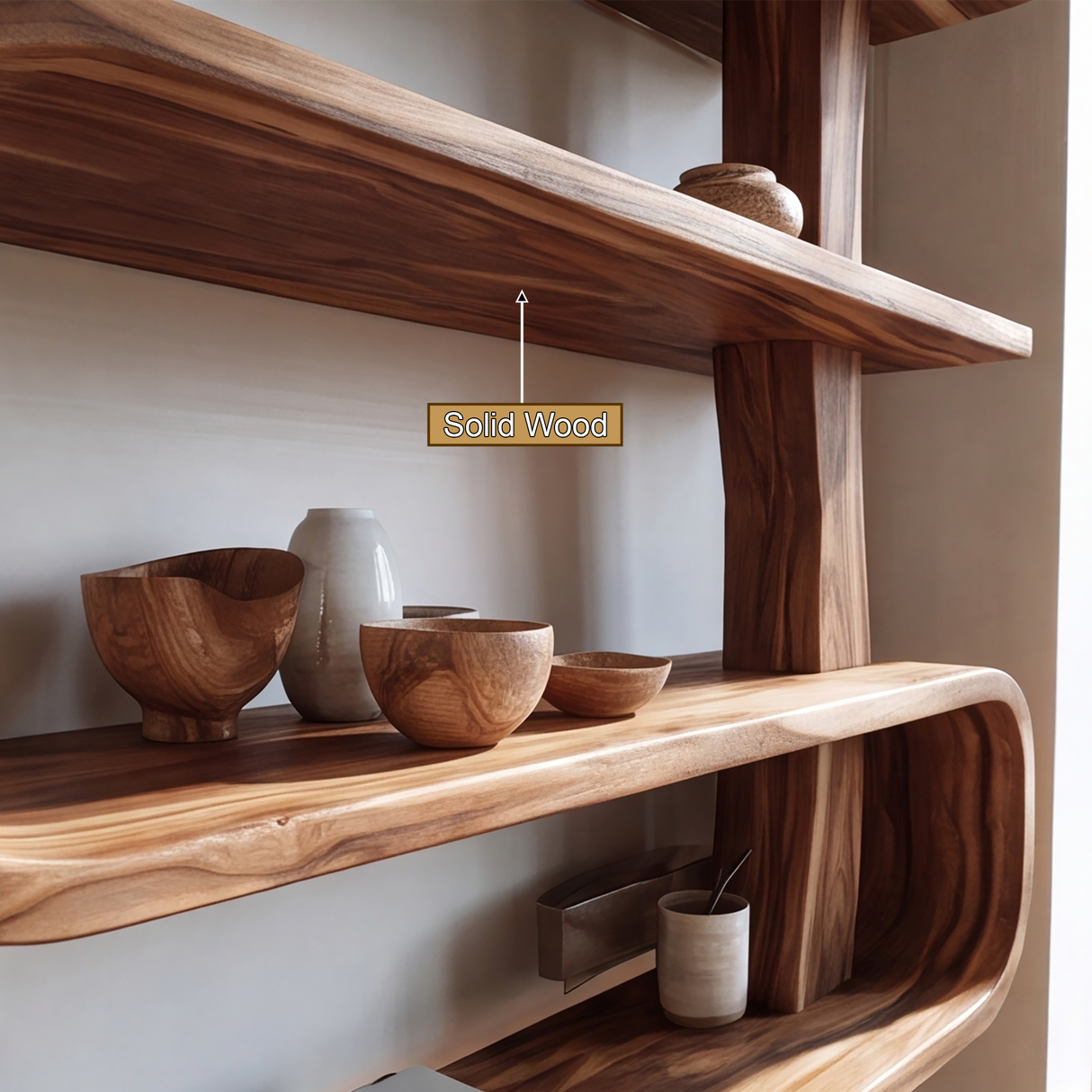 Asteron Handcrafted Solid Wood Bookshelf - Timberustic Bookshelf