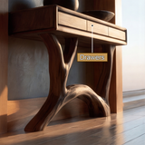 Asterwyn Sculpted Solid Wood Console Table SPA893549