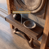 Asterwyn Sculpted Solid Wood Console Table SPA893549