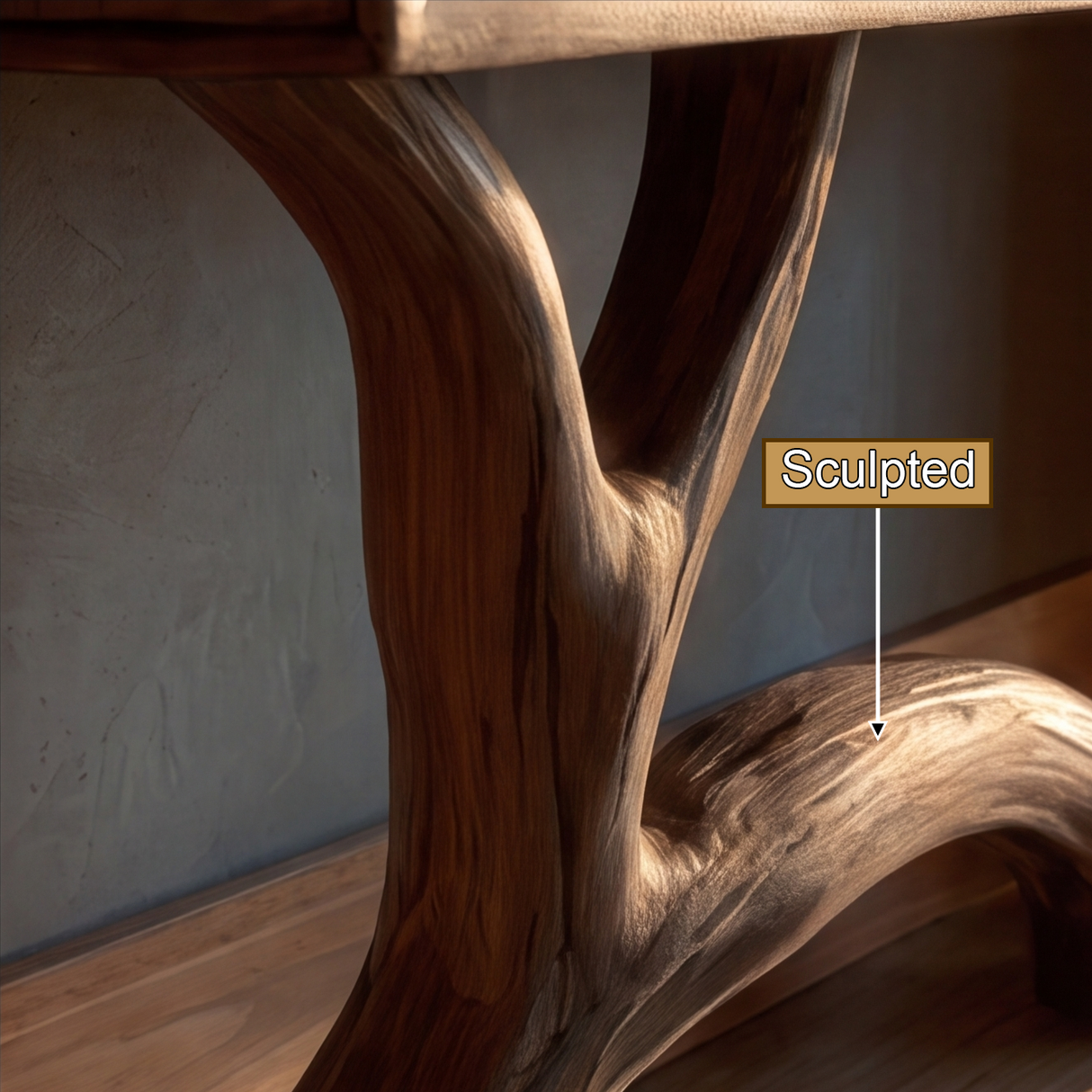 Asterwyn Sculpted Solid Wood Console Table SPA893549