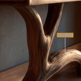 Asterwyn Sculpted Solid Wood Console Table SPA893549