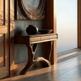 Asterwyn Sculpted Solid Wood Console Table SPA893549