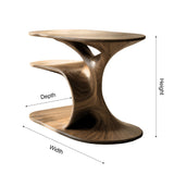 Audelle Fluid Form Solid Wood Record Player Stand