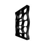 Auralis Sculpted Solid Wood Divider Bookshelf Black - Timberustic Divider Bookshelf