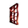 Auralis Sculpted Solid Wood Divider Bookshelf Mahogany - Timberustic Divider Bookshelf
