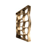 Auralis Sculpted Solid Wood Divider Bookshelf Natural Oak - Timberustic Divider Bookshelf