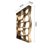 Auralis Sculpted Solid Wood Divider Bookshelf - Timberustic Divider Bookshelf