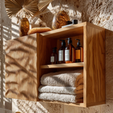Auralis Sculpted Solid Wood Floating Bathroom Cabinet - Timberustic Floating Bathroom Cabinet