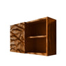 Auralis Sculpted Solid Wood Floating Bathroom Cabinet Brown - Timberustic Floating Bathroom Cabinet