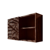 Auralis Sculpted Solid Wood Floating Bathroom Cabinet Dark Walnut - Timberustic Floating Bathroom Cabinet
