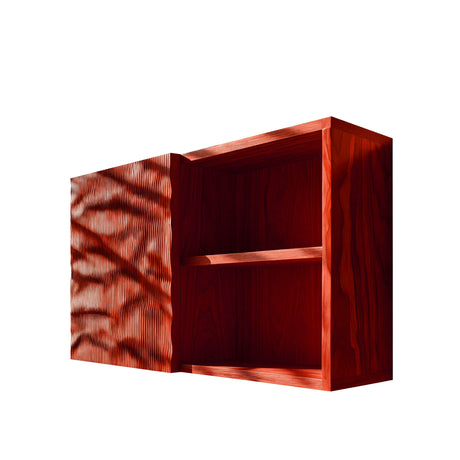 Auralis Sculpted Solid Wood Floating Bathroom Cabinet