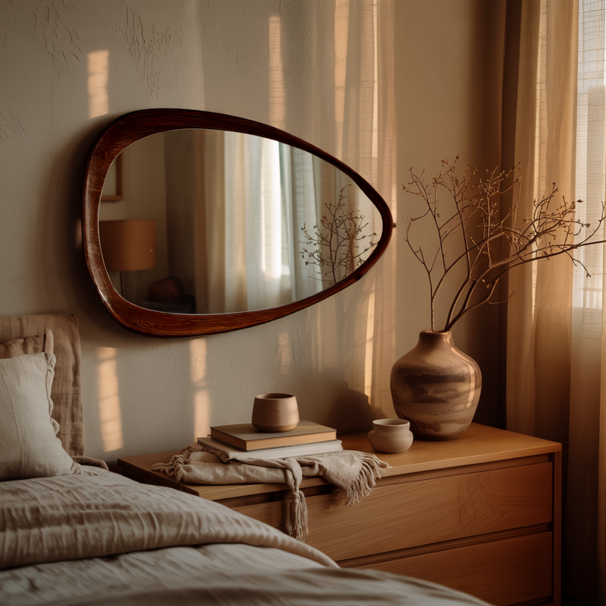 Auralis Solid Wood Frame Mirror