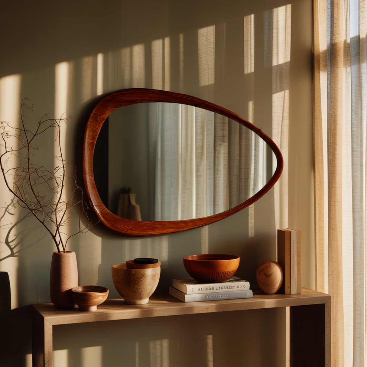 Auralis Solid Wood Frame Mirror