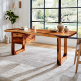 Auralith Handcrafted Live Edge Solid Wood Desk with Drawers - Timberustic Desk With Drawers
