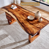 Auralith Handcrafted Live Edge Solid Wood Desk with Drawers - Timberustic Desk With Drawers
