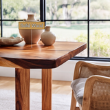 Auralith Handcrafted Live Edge Solid Wood Desk with Drawers - Timberustic Desk With Drawers