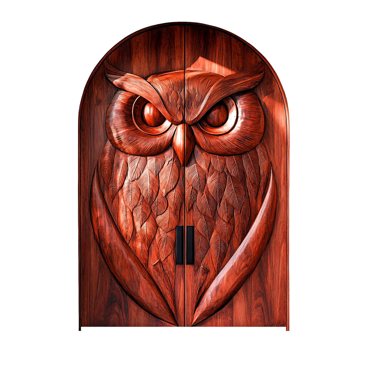 Auralith Handcrafted Solid Wood Arched Double Doors Mahogany - Timberustic Door