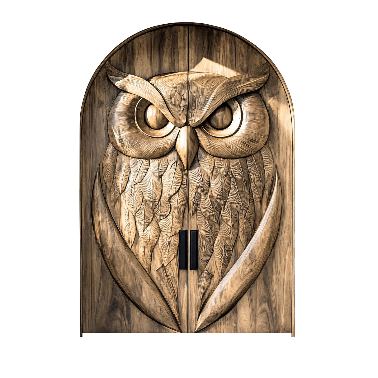 Auralith Handcrafted Solid Wood Arched Double Doors Natural Oak - Timberustic Door