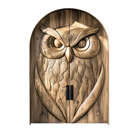 Auralith Handcrafted Solid Wood Arched Double Doors Natural Oak - Timberustic Door