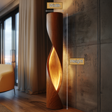 Auralith Sculpted Integrated LED Wood Floor Lamp - Timberustic Floor Lamp
