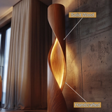 Auralith Sculpted Integrated LED Wood Floor Lamp - Timberustic Floor Lamp