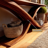 Auralith Sculpted Solid Wood Console Table - Timberustic Console Table