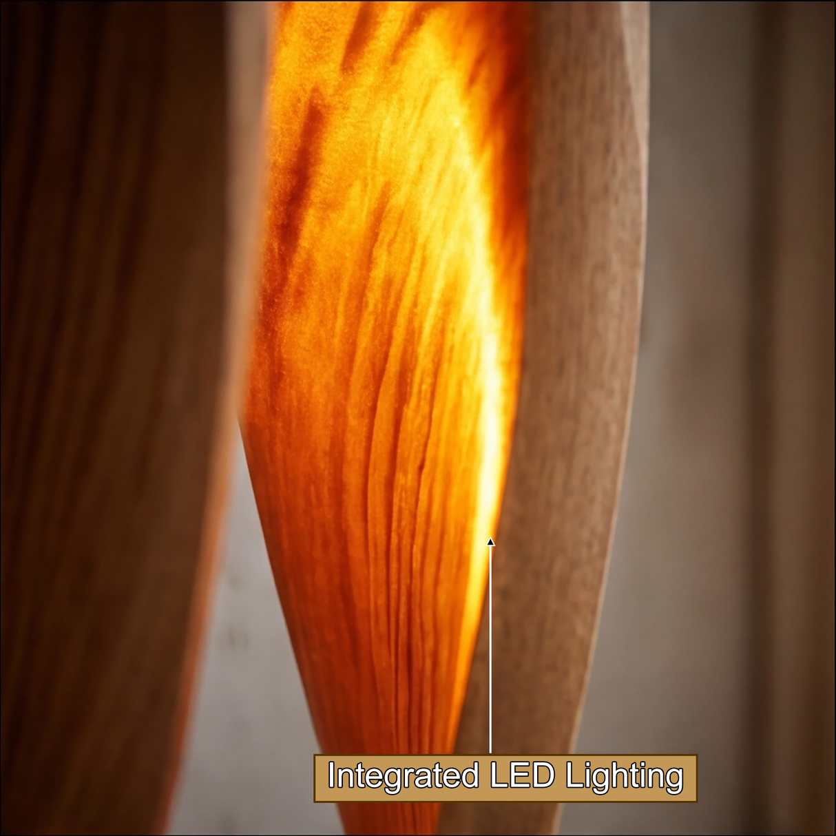 Auralith Sculpted Twisted Integrated LED Wood Floor Lamp - Timberustic Floor Lamp