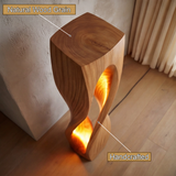 Auralith Sculpted Twisted Integrated LED Wood Floor Lamp - Timberustic Floor Lamp